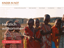 Tablet Screenshot of kinderinnot.ch
